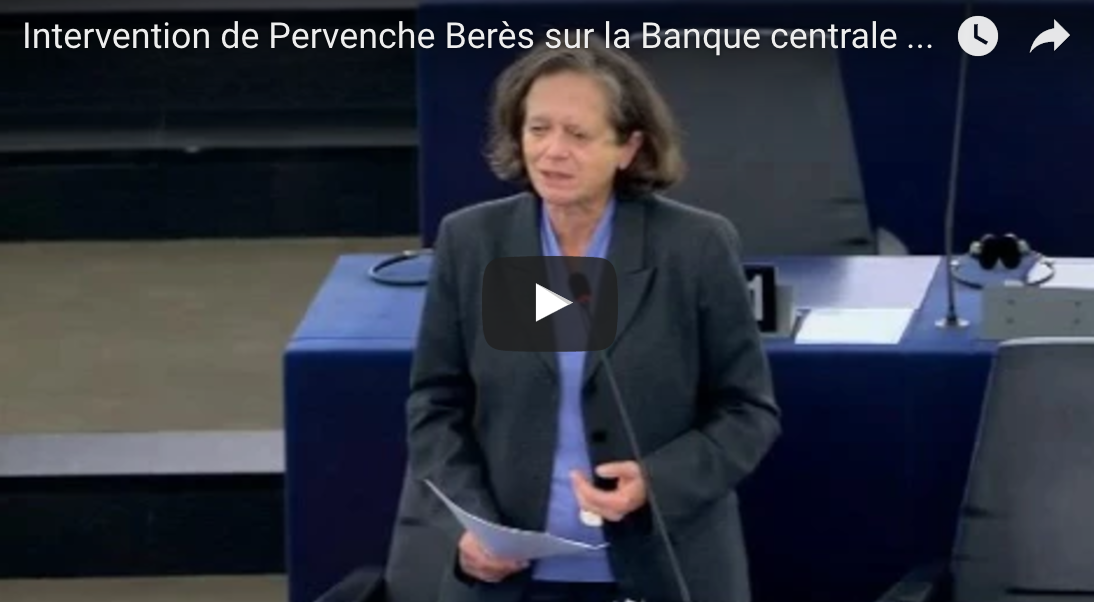 Intervention de Pervenche Berès sur la Banque centrale européenne